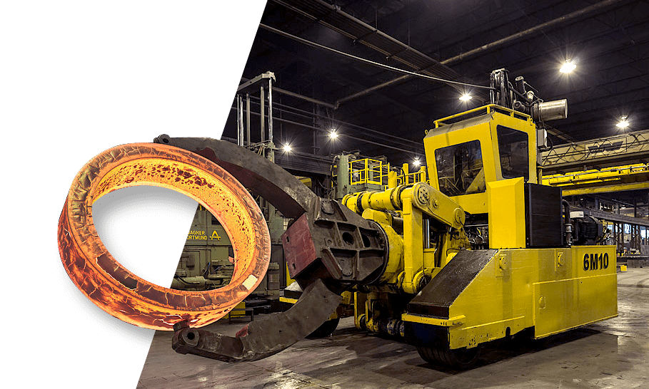 Manipulator holding forged ring